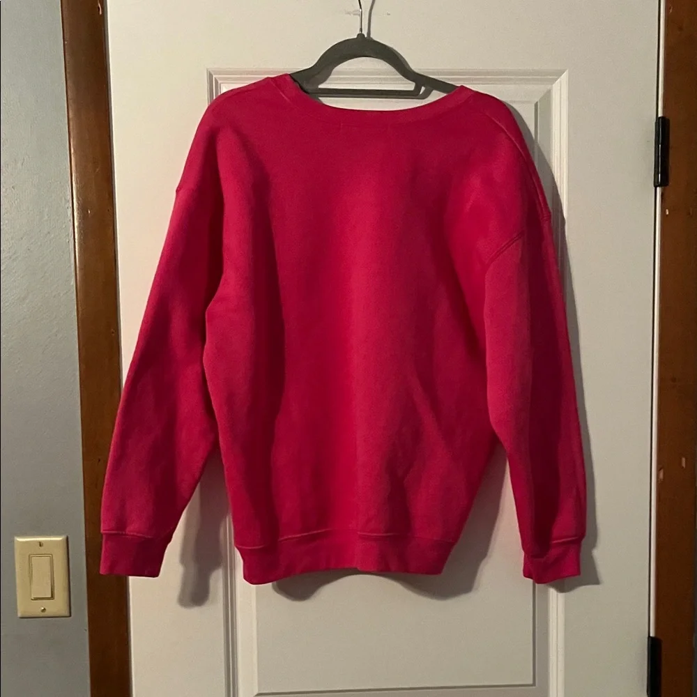 Wound Up Pink Ghost Crew Neck Sweater - Picture 4 of 4